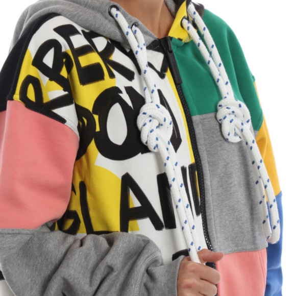 BURBERRY Pavina colour block patchwork zip hoodie - Picture 3 of 6